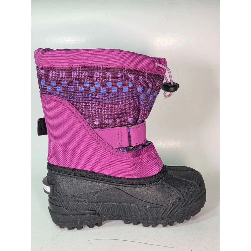 Columbia Powderbug Plus‎ II Youth Boots Size 13 Purple Black Winter Snow Shoes